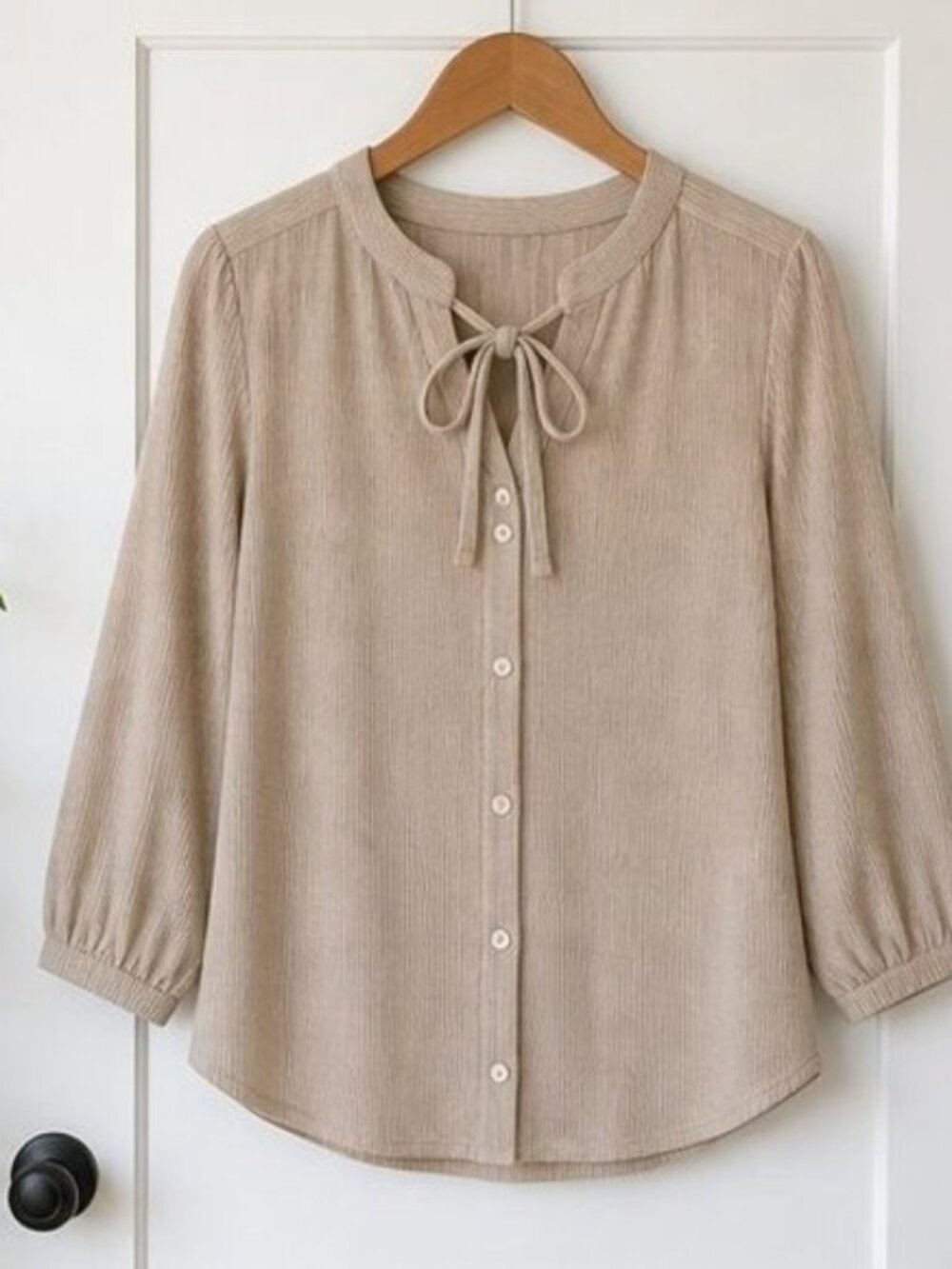 Sand Button Blouse